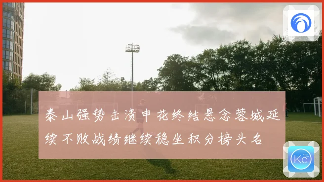 泰山强势击溃申花终结悬念蓉城延续不败战绩继续稳坐积分榜头名